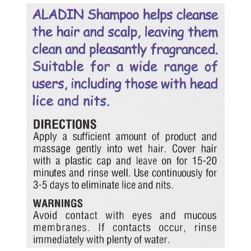 Dầu gội dược liệu Aladin điều trị chấy, loại bỏ trứng chấy - 11